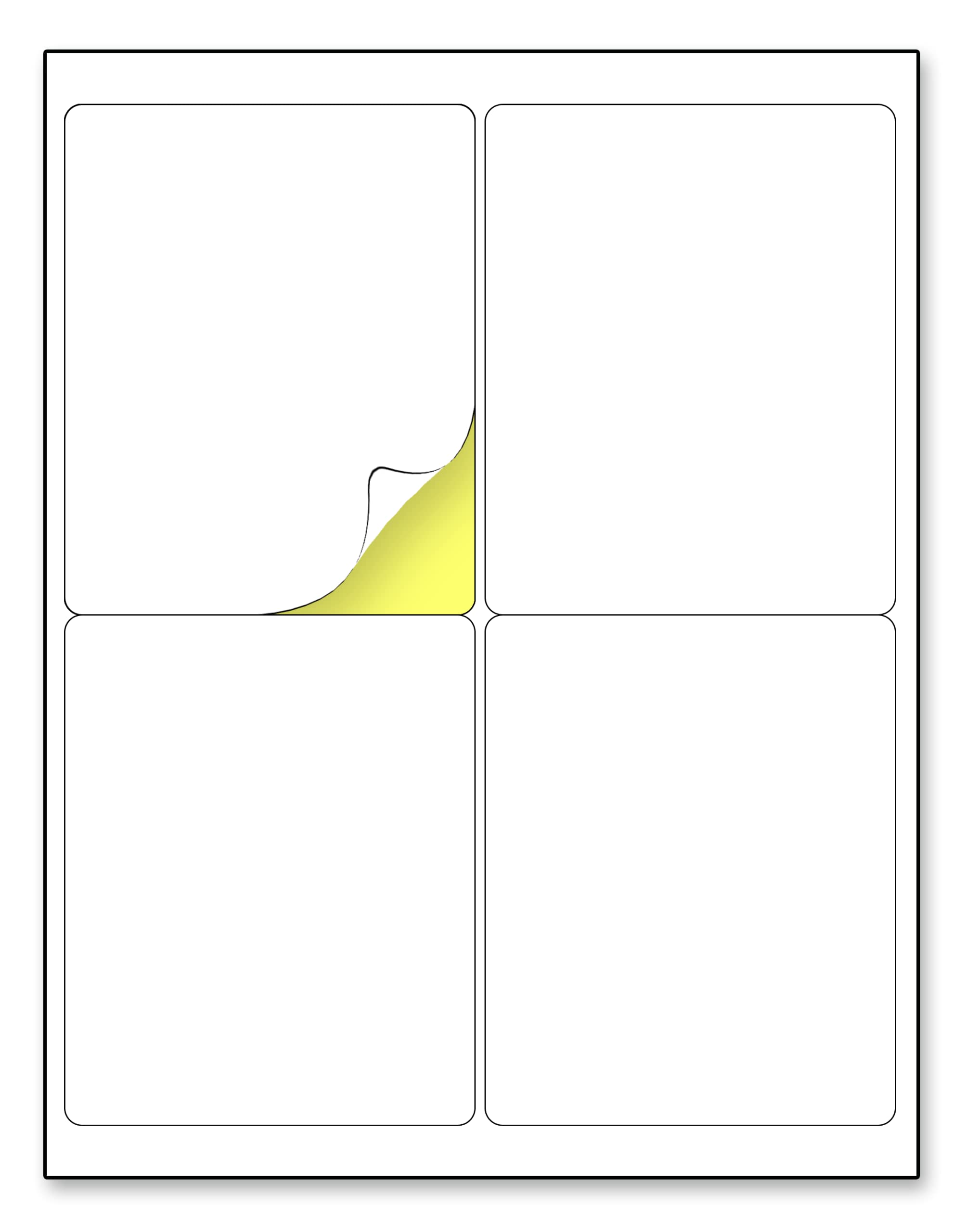 (4" x 5") 200 Sheets, Large White Labels Stickers - Laser/Inkjet Printable