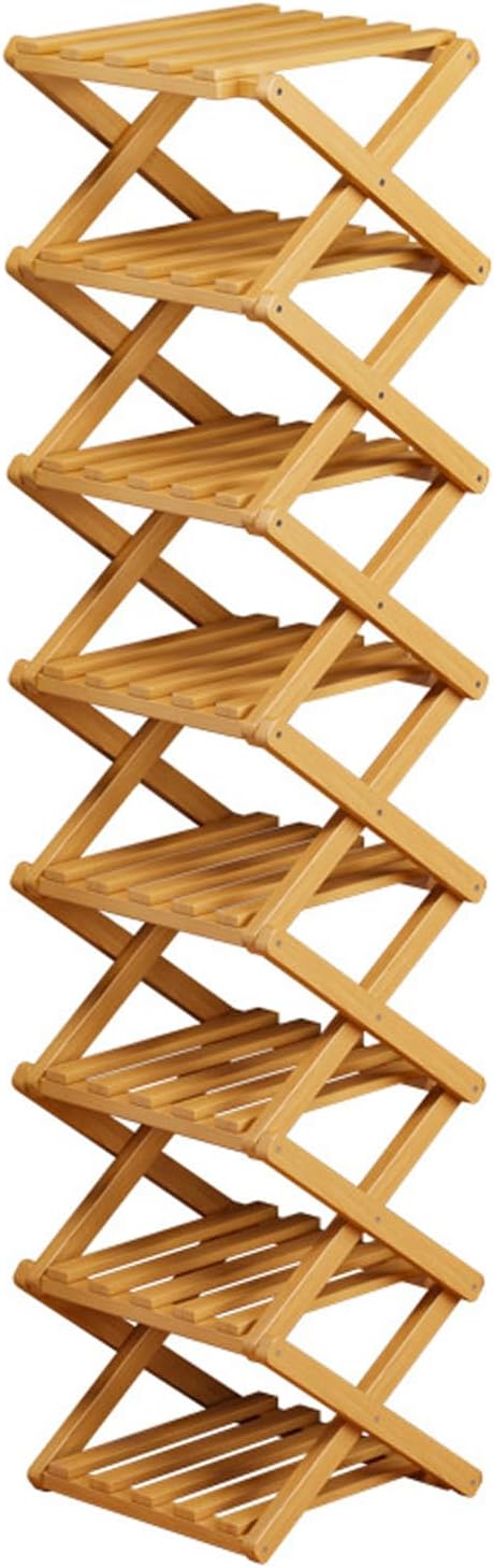 Foldable Shoe Rack None Assembly Required Modularization Design 2-10 Tiers Holds 60 Pairs Space Saving for Entryway Dorm Apartment Shoe Rack