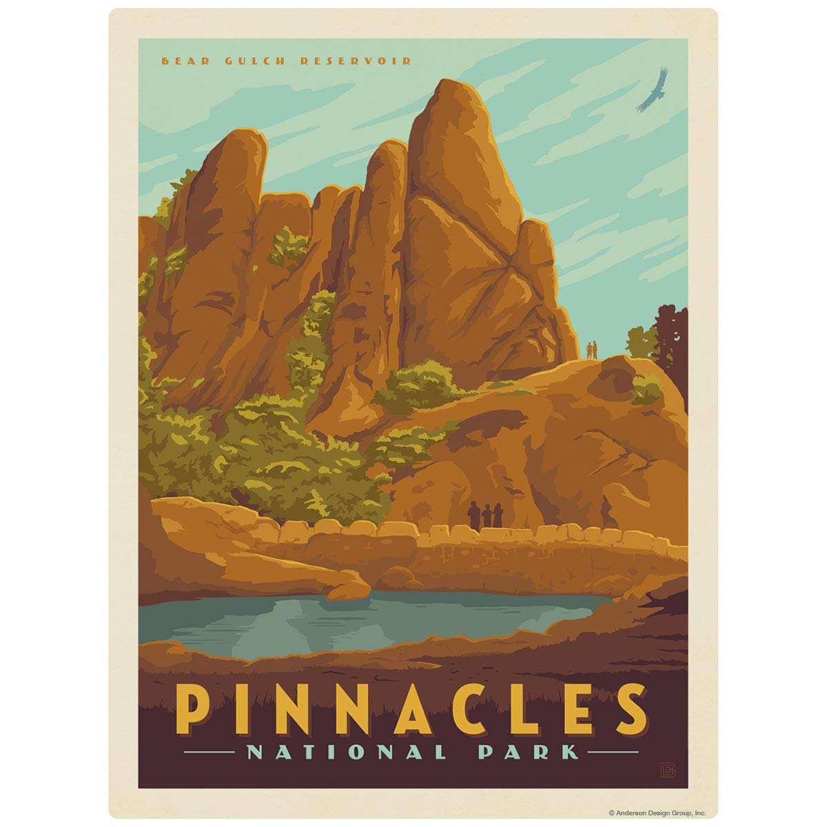 Anderson Design Group, Inc. Pinnacles National Park California Bear Gulch Reservoir Decal
