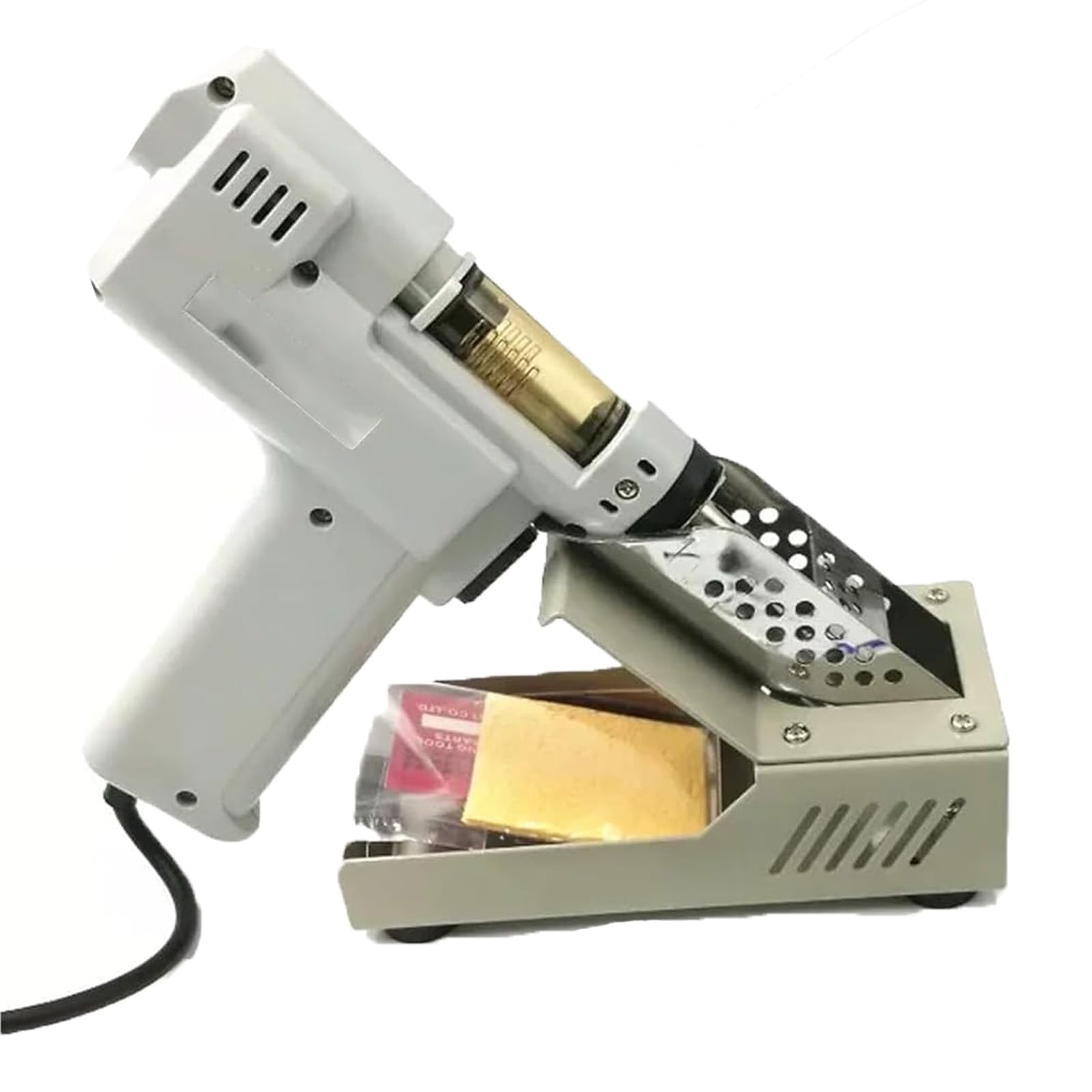 Elektryczny pistolet do rozlutowywania 100 W, przenośne narzędzie do rozlutowywania próżniowego z podwójną pompą powietrzną, ergonomicznym uchwytem i regulowaną temperaturą, dla początkujących