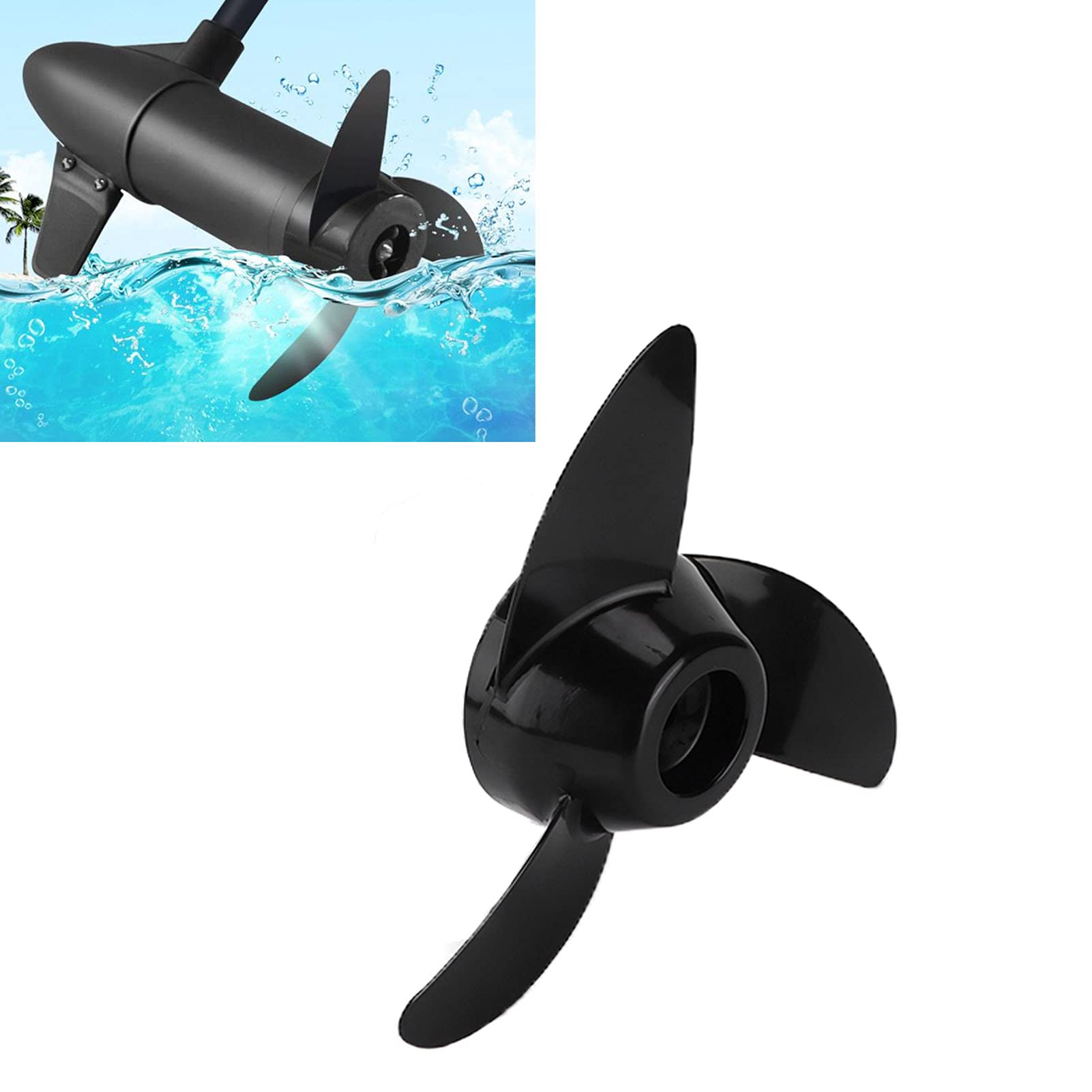 Buachois elica fuoribordo in plastica Marina 3 Pale elica fuoribordo elettrica per 50lb 60lb 68lb 88lb 12v 24v trolling Motors Moto Boat