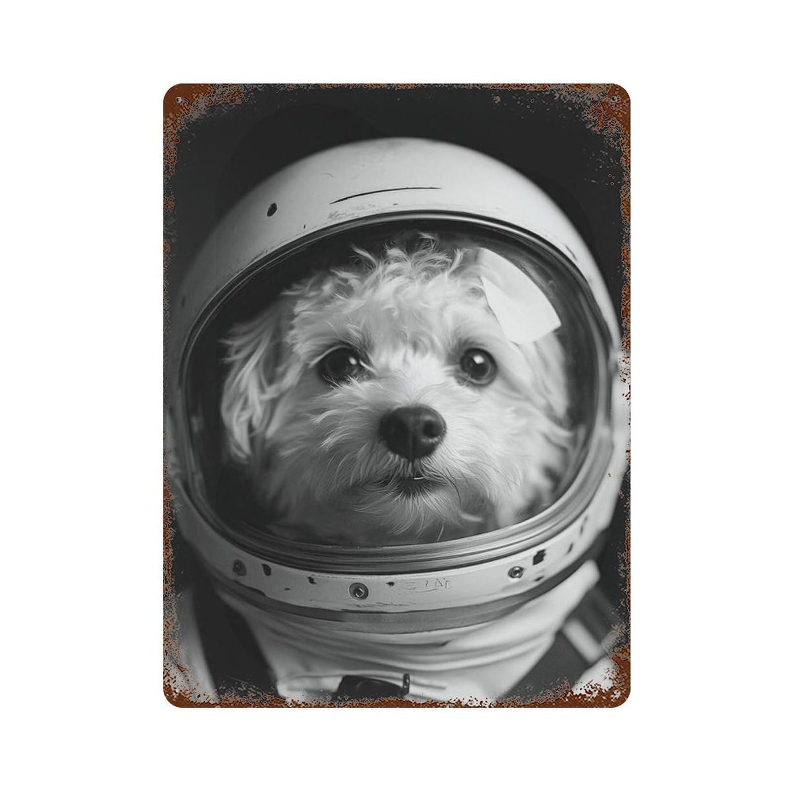 xiaoxiaoshen Astronaut Helmet, Wall Decor Art Metal Tin Poster Modern Home Decor Art Home Bar Shop Decorations Vintage Sign 40x30cm