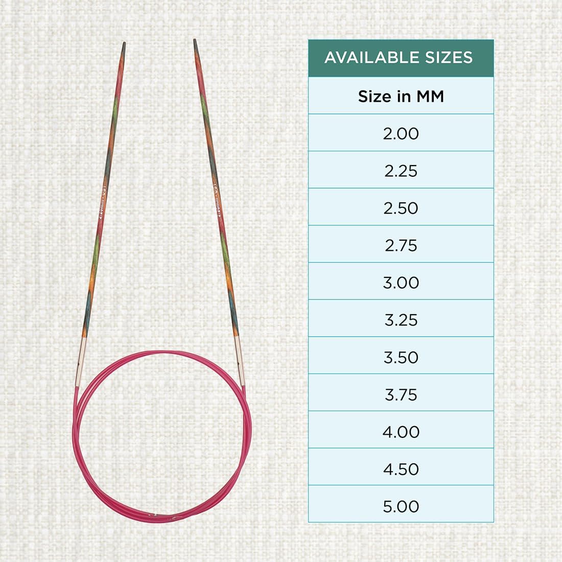 KnitPro Fixed Circular Knitting Needles - Symfonie Wood - 25cm