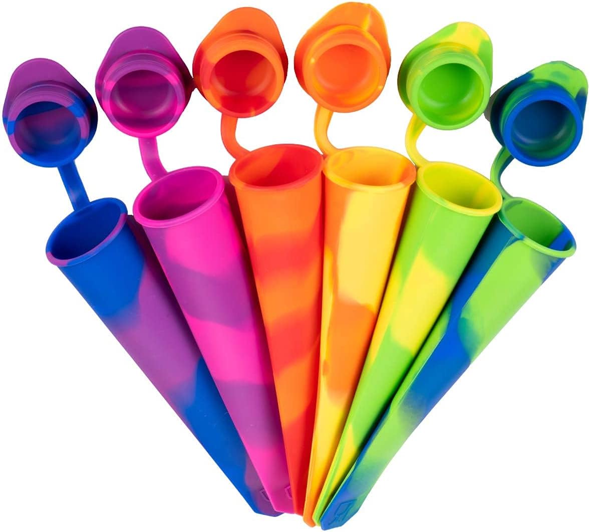 Ice cream makerรฏยผลSilicone Popsicle Molds ice Pop Mold - Food Grade - Make Healthy Food for Your Kids (6 Color)