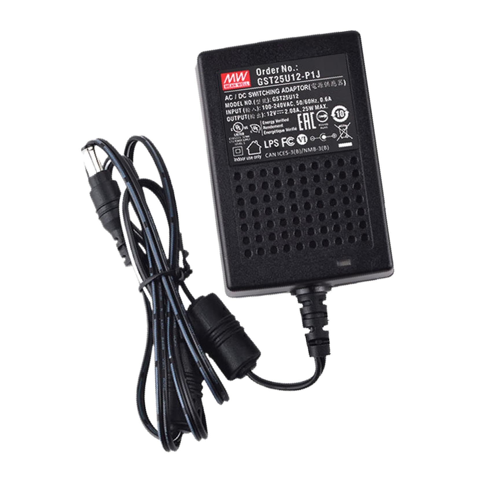 Industrial Adapter 25W 12V 2.08A GST25U12-P1J Meanwell AC-DC SMPS GST25U Series MEAN WELL Switching Power Supply