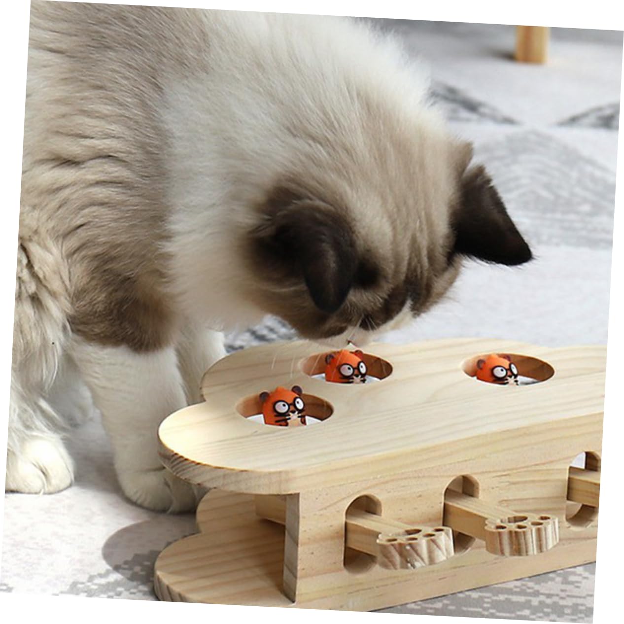 Toyvian Jouet Souris pour Chat Jouet Éducatif Interactif Griffoir pour Animal De Compagnie