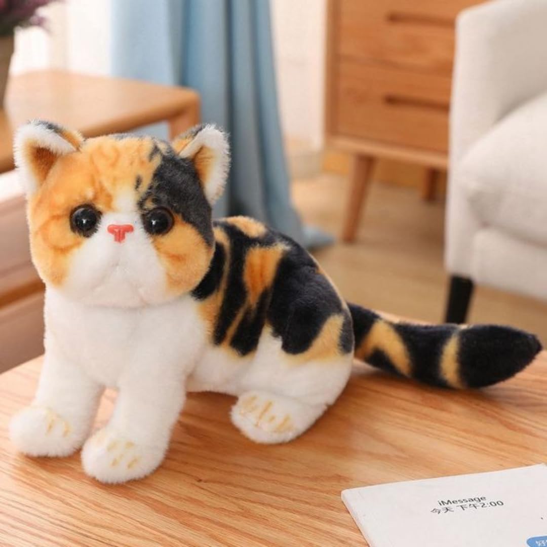 Shiva Cat Soft Toy for Kids Make Sound Like Real cat - Perfect Plushie for Girls & Boys Cat Plush Toy � Realistic Stuffed Animal 3D Facial Soft and Cuddly Cat Plush for Kids & Adults (Orange Black) (B0DFHQM65V) Amazon Price History, Amazon Price Tracker