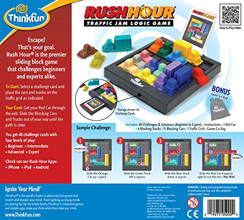 ThinkFun - Rush Hour, juego de mesa en Inglés (TF5000)