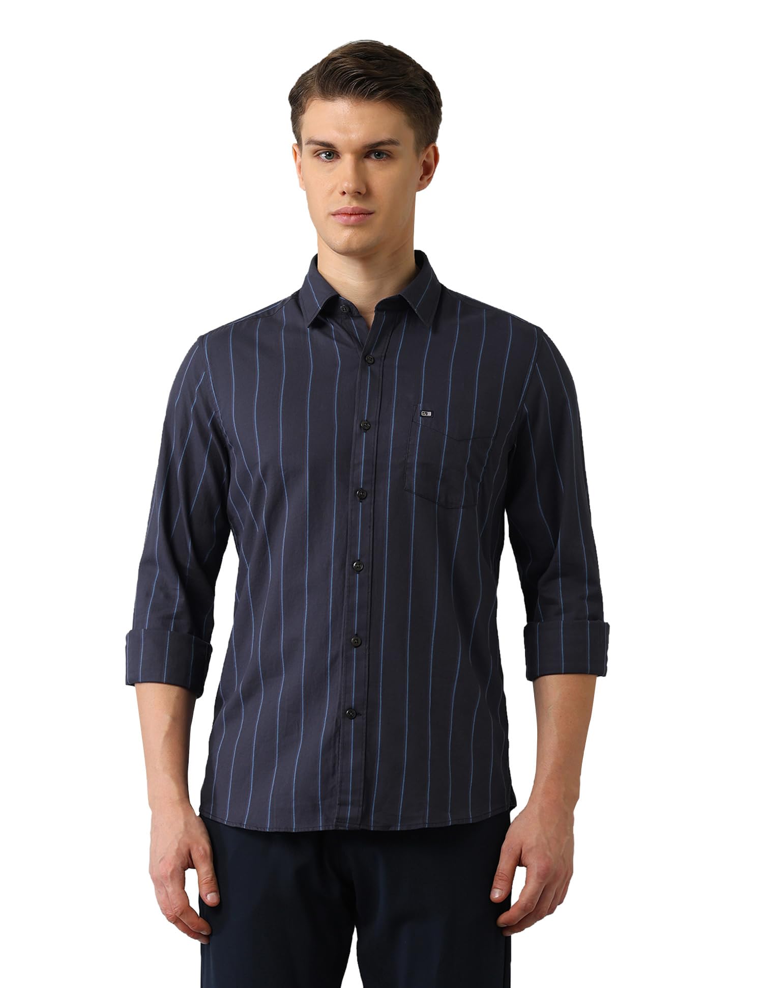 arrow sports Arrow Sport Men Slim fit Cotton Striped Long Sleeves Spread Collar Shirt-picture-17