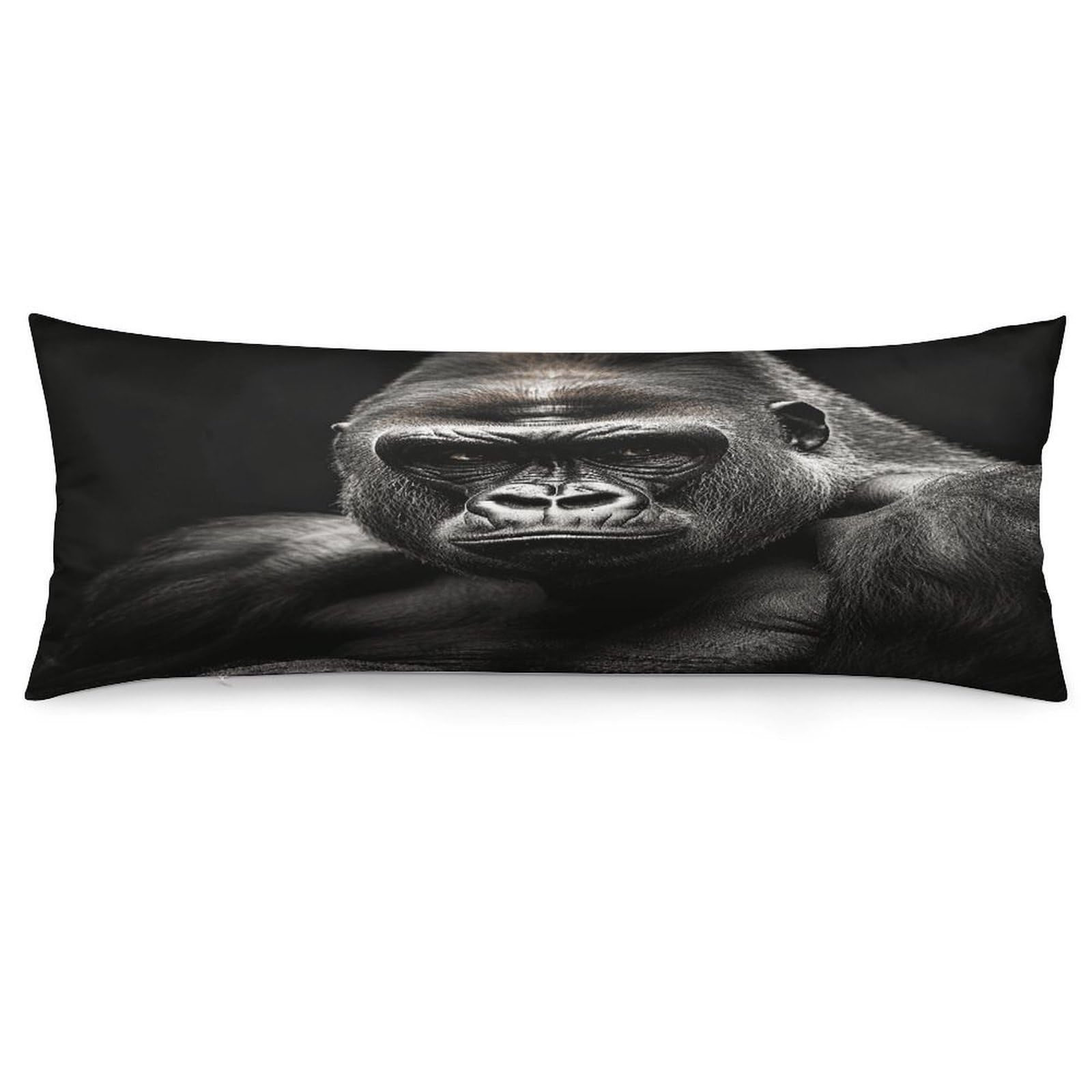 Male Gorilla Throw Pillow Cover Soft Pillow Case Decorative Lumbar Pillow Cover Cozy Throw Pillowcase Polyester Rectangular Cushion Case Decor for Couch Sofa Bed