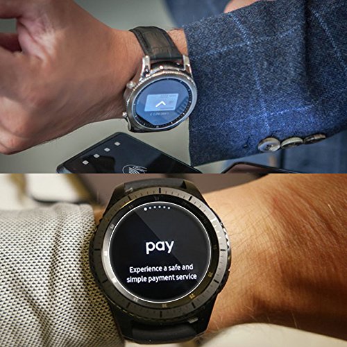 Protectores de Pantalla para Samsung Gear S3 Frontier/Classic, AFUNTA 3 Paquetes Vidrio Templado Película Anti - arañazos Escudo de Alta Definición para Smartwatch