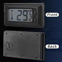 Vista 3 de Mini Coche Digital Interior Pantalla LCD Medidor de Temperatura Termómetro Negro