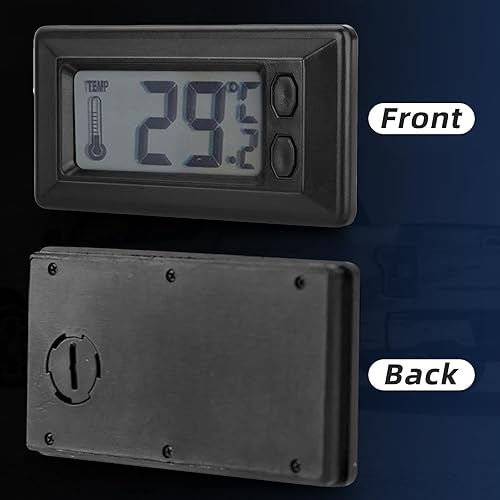 Miniatura 3 de Mini Coche Digital Interior Pantalla LCD Medidor de Temperatura Termómetro Negro