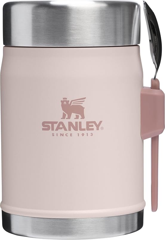 Classic Food Jar and Spork | Vacuum Insulated Food Container | Wide Mouth Screw On Lid | Packable for Travel | Stainless Steel with Leakproof Lid | BPA-Free