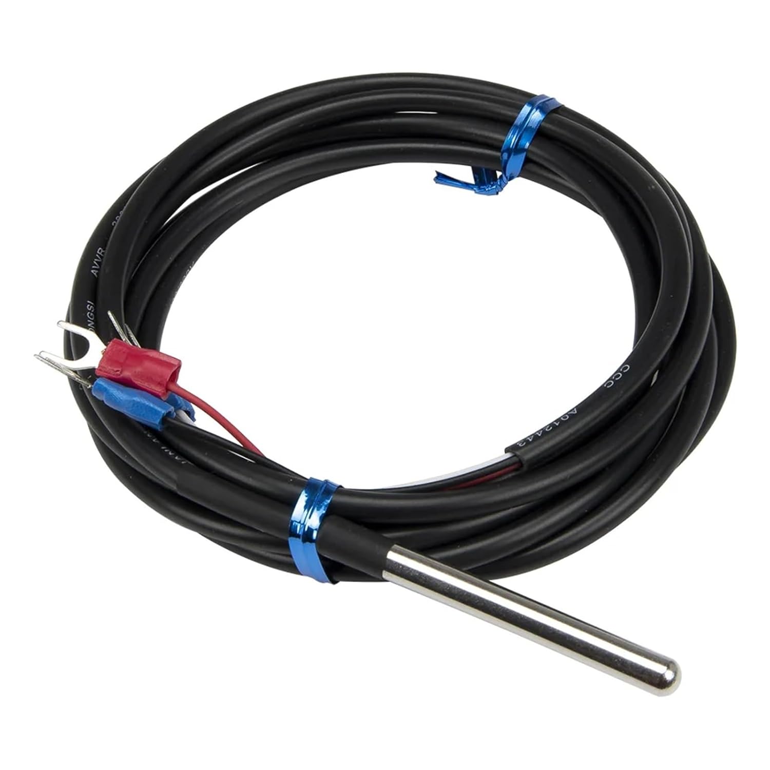 FTARP03 PT100 Cu50 Waterproof Type 2m Cable Polish Rod Probe Head RTD Temperature Sensor(Cu50 5x50mm Probe)