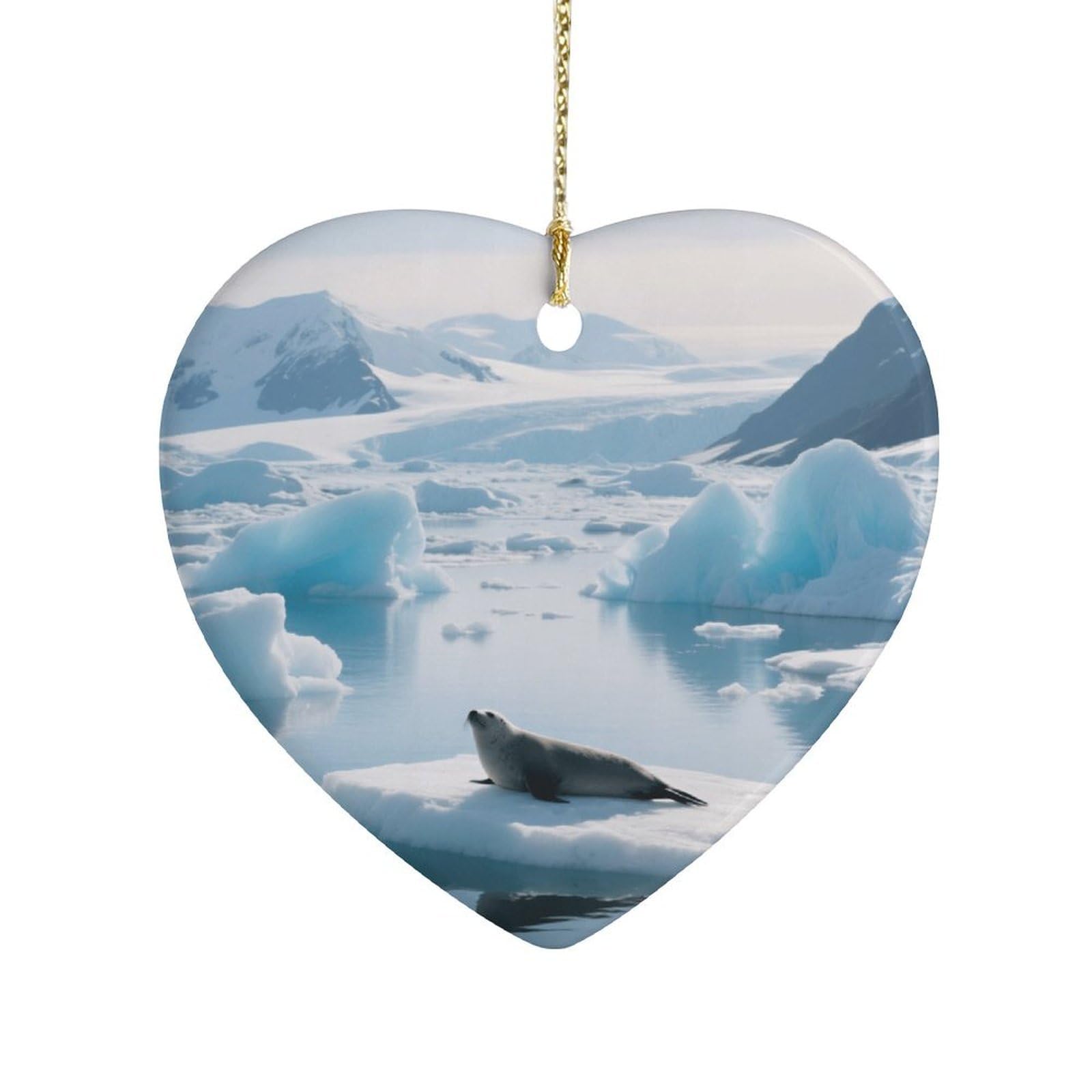 Fekiloot Style Glacier Fjord Iceberg Ceramic Ornament Home Decor Keepsake