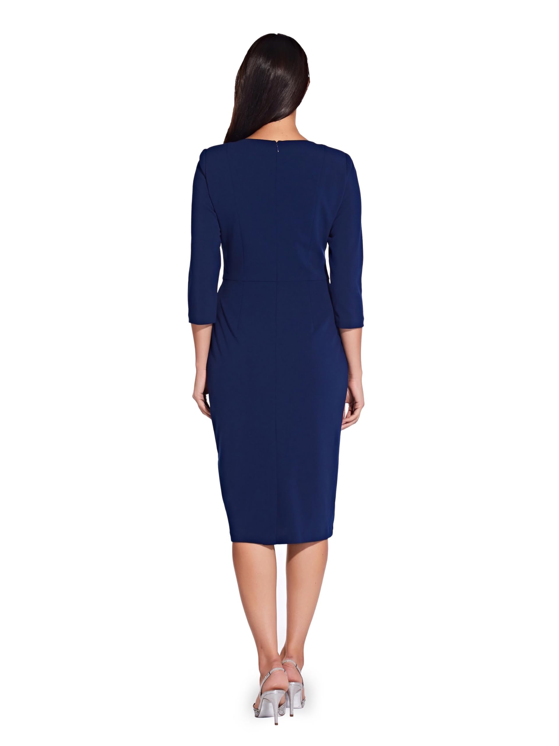 Adrianna Papell - Damen - Cocktailkleid - Knit Crepe Tie Waist Sheath - Edel, schlicht, Zeitlose Eleganz