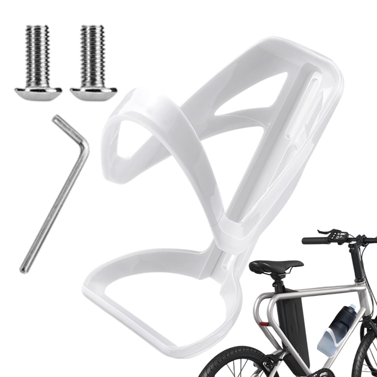 Bike Bottle Holder,Bike Cup Holder Rack with Screw Tool | Beverage Container Bracket Cycling Accessories for Trek Commuting Road Mountain Exercise