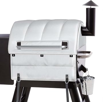 Insulation Blanket for Traeger Pro 22 Series, Thermal Grill Cover Pro 575 20 Lil Tex Elite Grill Blanket Cover Replacement Parts BAC626 BAC344 Smoker Accessories Winter Cooking Saving Wood Pellet
