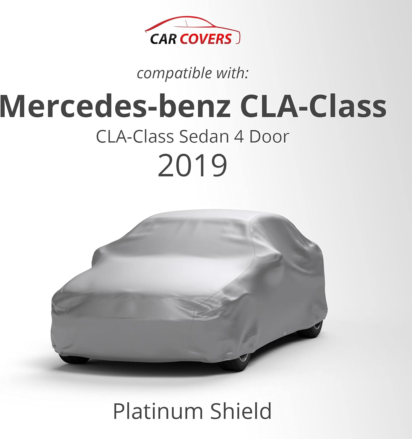 Weatherproof Car Cover Compatible with 2019 Mercedes-Benz CLA-Class Sedan 4 Door - Outdoor & Indoor - Protect Water, Snow, Sun - Fleece Lining - Cable Lock, Storage Bag & Wind Straps