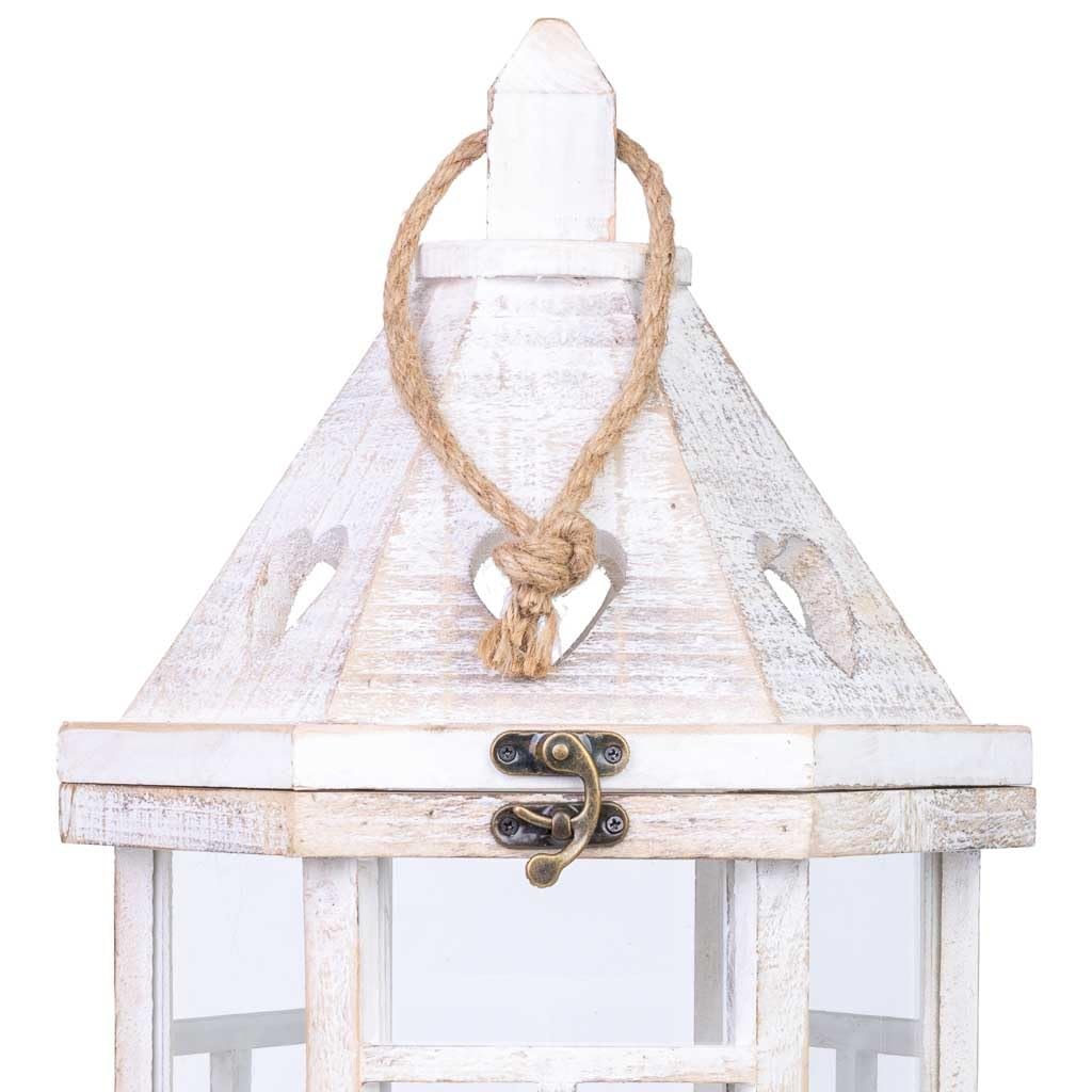 Farol portavelas de Madera 22x22x51h cm