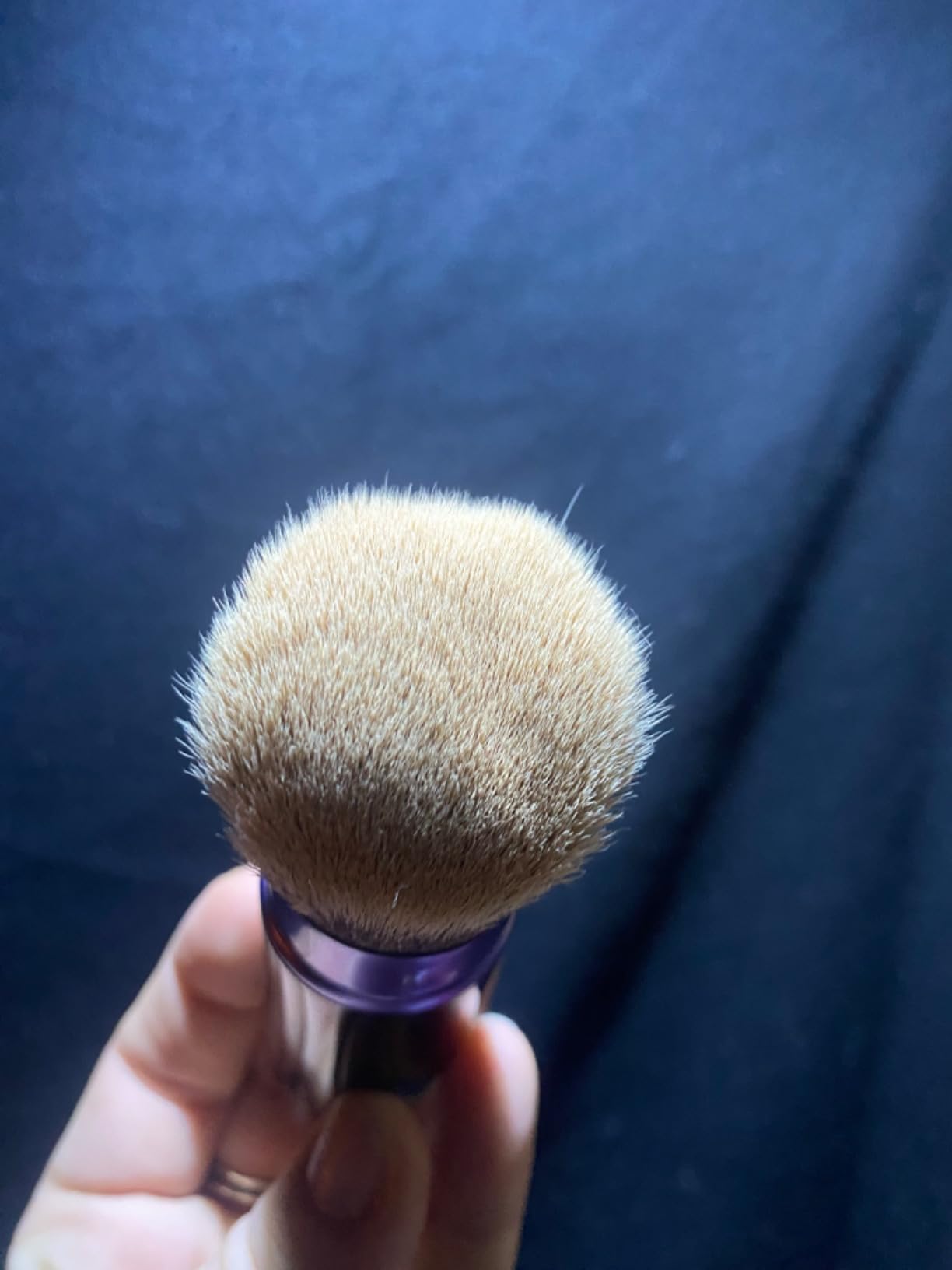 Easyhut Retractable Kabuki Makeup Brushes 2 Pcs Blush Brushes Set Portable Powder Brushes with Flat and Angled Top for Liquid Cream Girls Cosmetics Travel, Large/1.18inch, Rose Gold