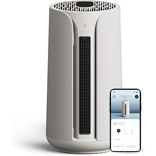 BLUEAIR ComfortPure Most Powerful 3-in-1 Air Purifier: Cooling, Heating, Purifying –HEPASilent Cleaner for Home, Pets, Allergies, Dust, Smoke, Odor – Covers 840 sqft in 60 Minutes – All season comfort