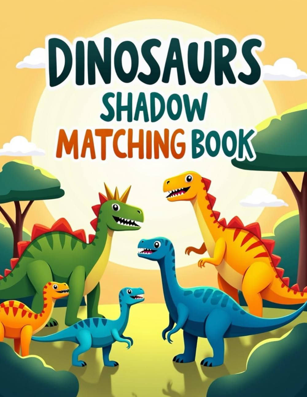 Dinosaurs Shadow Matching Book: Kids Ages 4–8 – Improve Focus, Observation Skills, and Visual Learning with T-Rex, Triceratops, and Easy Puzzle Activities