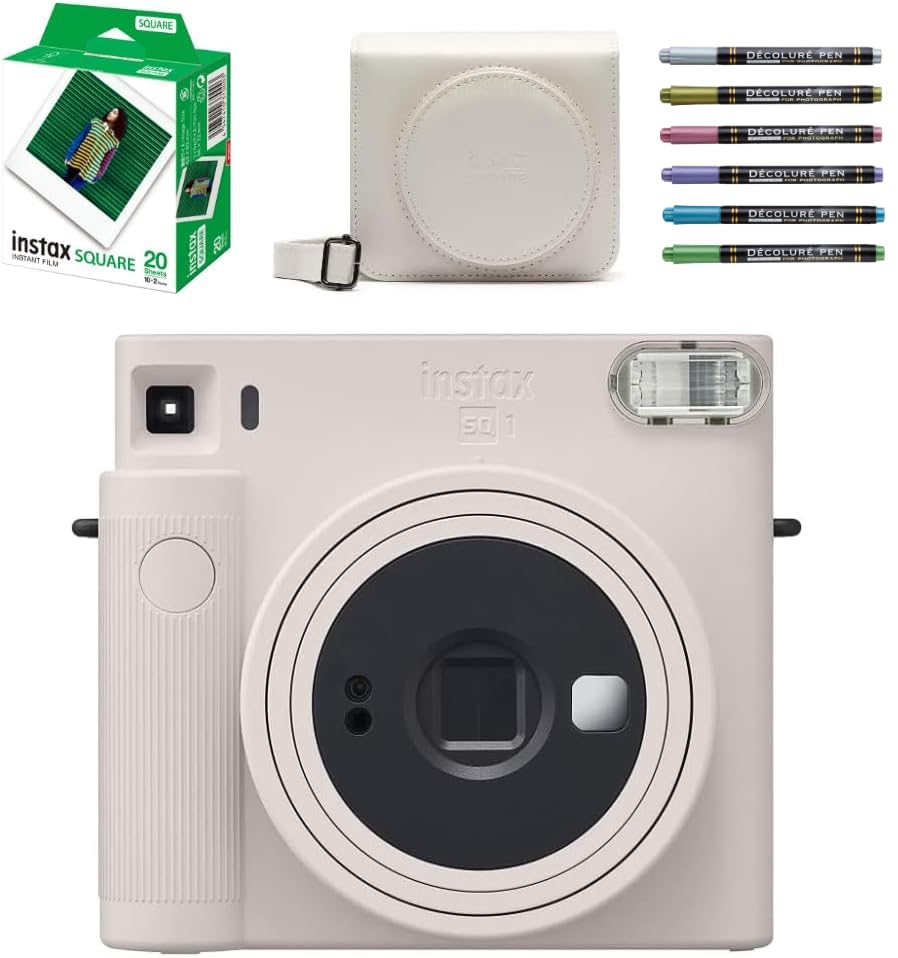 Amazon | チェキスクエア instax SQUARE SQ1 チョークホワイト