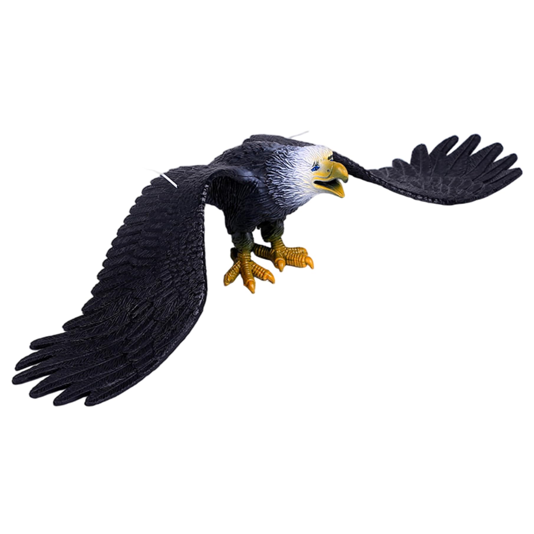 Sjfbebsy Bald Eagle Statue, 15x3.7in Realistic Eagle Statue Plastic Bird Scare Device for Yard Garden, Yard Statues