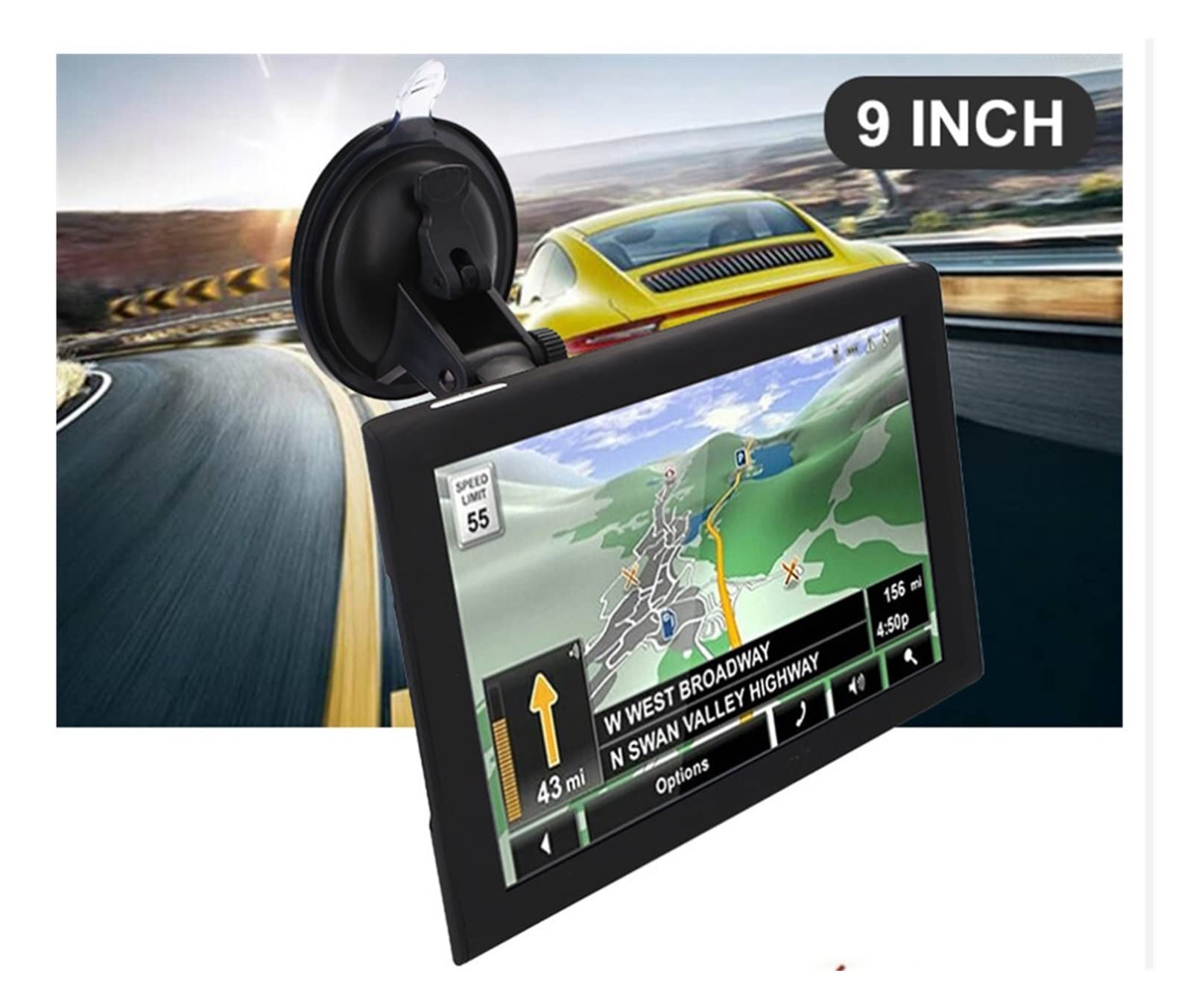 Samochód samochodowy 9 cal GPS. Nawigator Ultra Light Najnowszy UE. Mapa