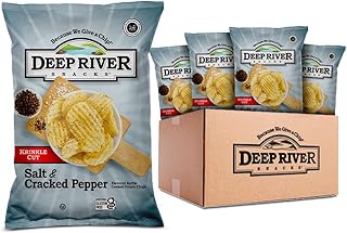 Deep River Snacks Salt & Cracked Pepper Kettle Cooked Potato Chips, 2 Ounce (Pack of 24)