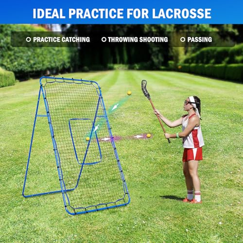 Image of Volleyball Baseball Rebounder Net, Softball Rebounder Pitchback Net Quick Adjustments, Quick Adjustments Lacrosse Bounce Back Practice Equipment, Ideal for Outdoor Indoor and Backyard Training