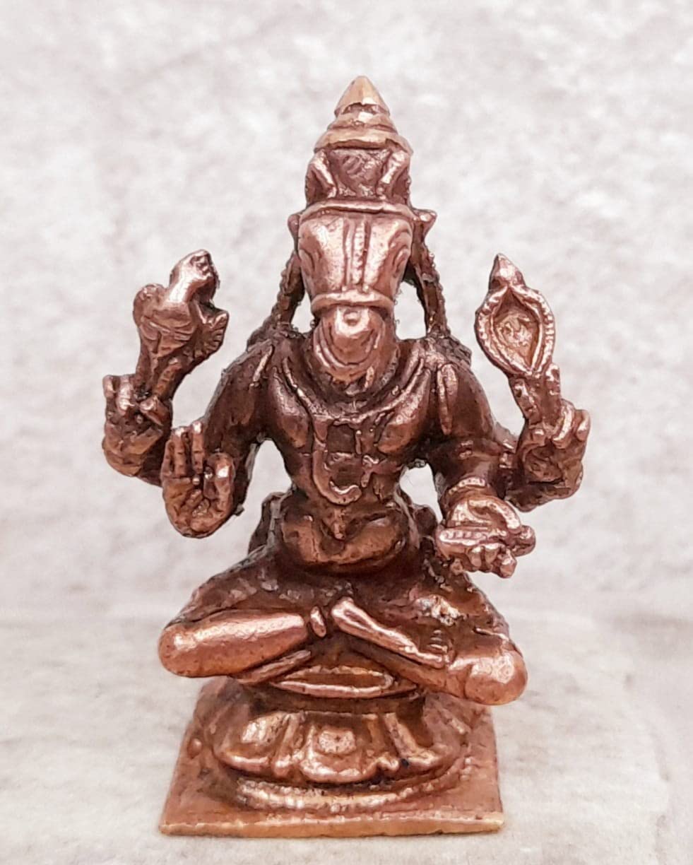 Searchers Paradise Copper Idols India – Handmade Lord Hayagriva, 1.5 Inches, 30 Grams, Pack of 1
