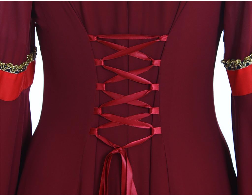 CosplayDiy Renaissance Dress Women Medieval Costume Victorian Dresses Pirate Skirt Renaissance Fairy Elf Dress - Image 7