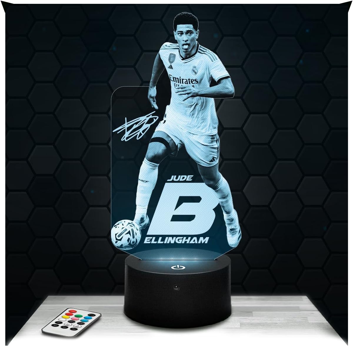 Lampephoto.fr - Jude Bellingham Football Footballer 3D Lamp Decoration Gift idea for Men Jude Bellingham Football Object Adult Night Light Room Decor Original Christmas, Gift idea for Men Led TOP
