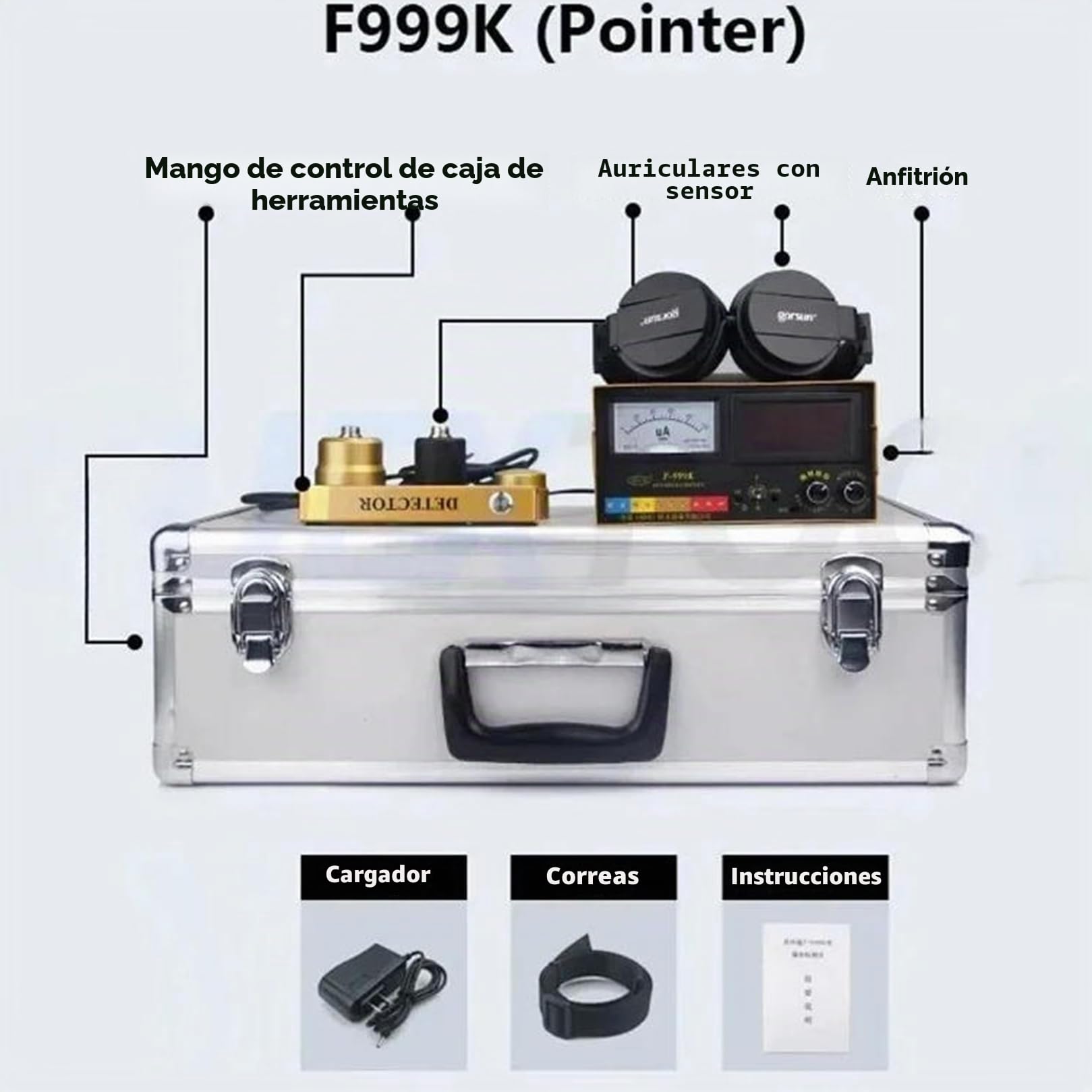 Groundwater Leak Detector, Water Leak Geophone Sensor, Accurate and Reliable Water Leak Sensor，F-999K Water Pipe Leakage Detector