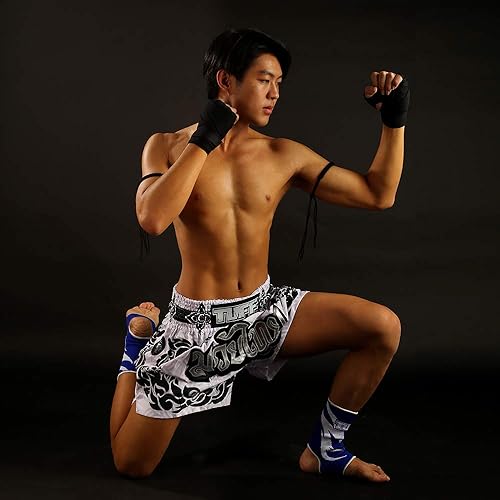 Miniatura 9 de TUFF Pantalones cortos deportivos para Muay Thai y artes marciales, ropa de entrenamiento y gimnasio
