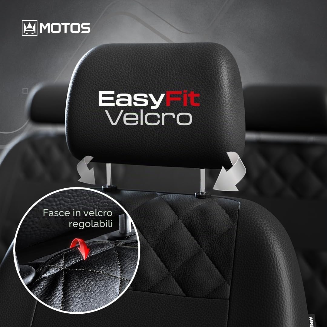 MOTOS Coprisedili universali Copri Sedile Auto per LANCIA Ypsilon con Sistema Airbag Attivo, Materiale a Tre Strati, Look Elegante, Personalizzazione Perfetta, Applicazione Versatile per Automobilisti