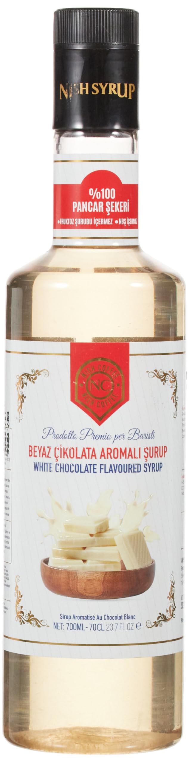 Nish Beyaz Çikolata Aromalı Şurup 700 ML-P