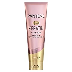 Pantene Keratin Leave-In Conditioner with Argan Oil, Protein Treatment for Dry, Damaged & Color-Treated Hair, Repairs Split Ends & Protects from Damage, Formaldehyde-Free, 8.4 Fl Oz