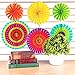 Super Z Outlet Paper Fan Mexican Fiesta/Cinco De Mayo/Carnival/Taco Tuesday Kids Party Hanging Decoration Supplies (12)