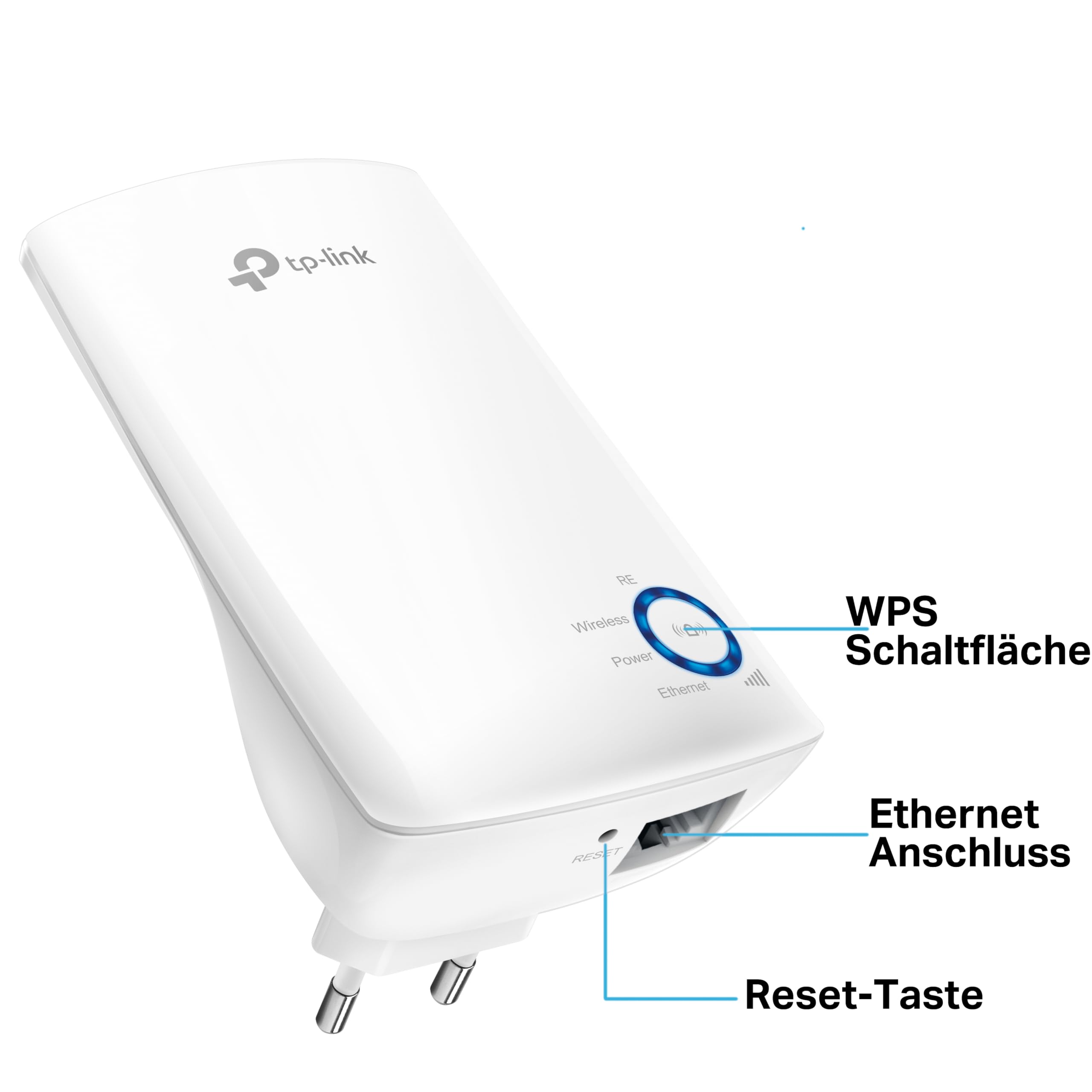 TP-Link TL-WA850RE WLAN Verstärker Repeater(300 Mbit/s, WLAN Verstärker, App Steuerung, Ethernet-Port, WPS, AP Modus, LED abschaltbar, kompatibel zu Allen WLAN Geräten) weiß - 3