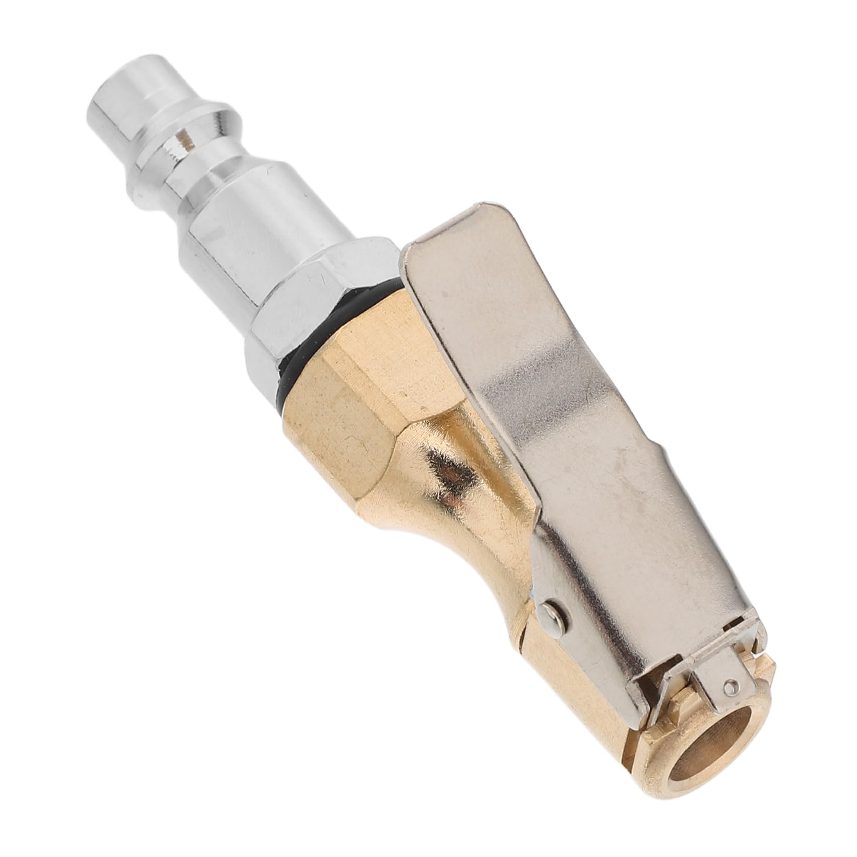 OKUMEYR Heavy Duty Brass Tire Air Chuck with Locking Clip American Threaded Adapter for Tire Inflation Compatible with Tire Pressure Gauges and Compressors and Leak Resistant