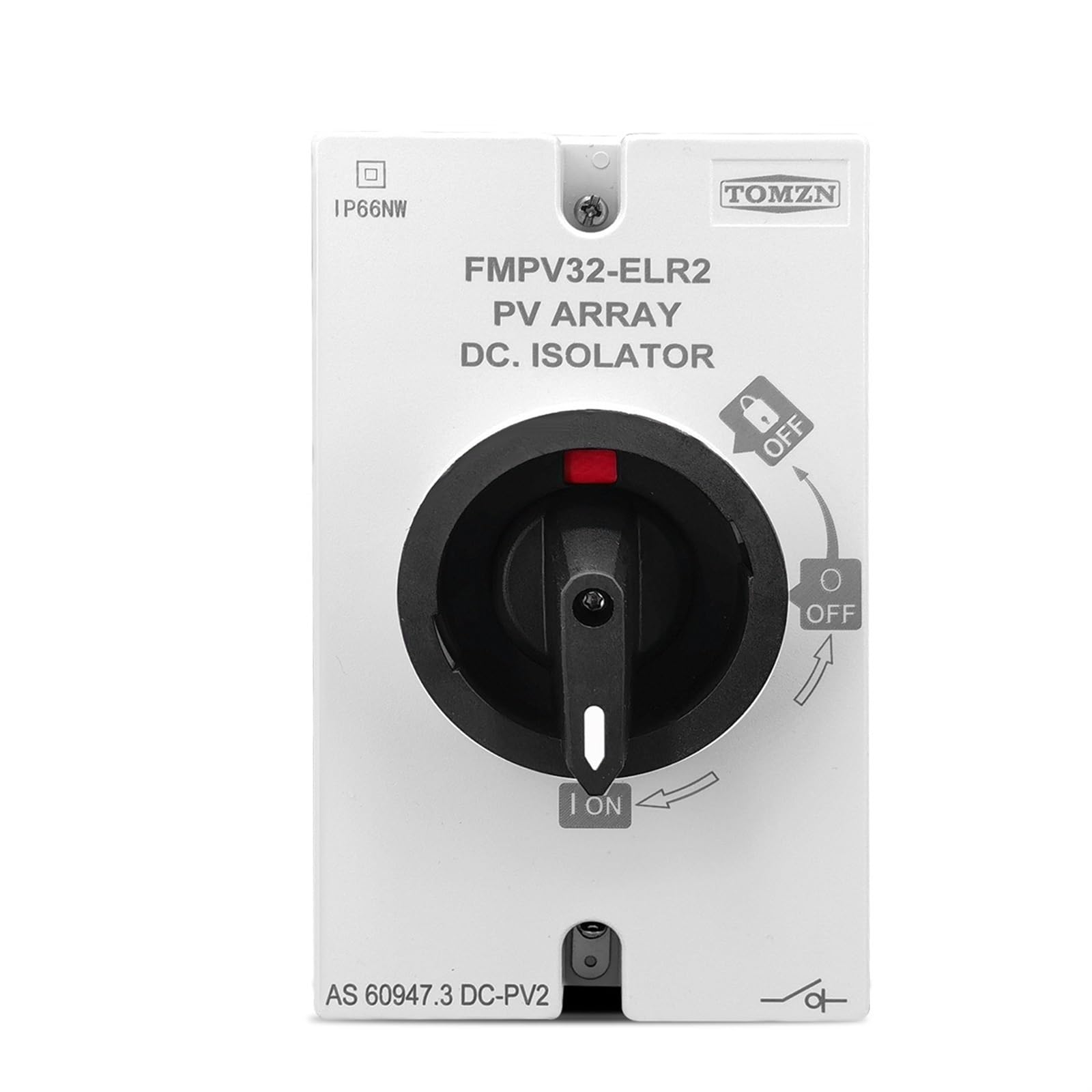 JGNAYRKJQI 4P PV DC 1200V 32A IP66 Waterproof Solar Rotating Handle Isolator Rotary Switch Disconnector for Solar Distribution Box
