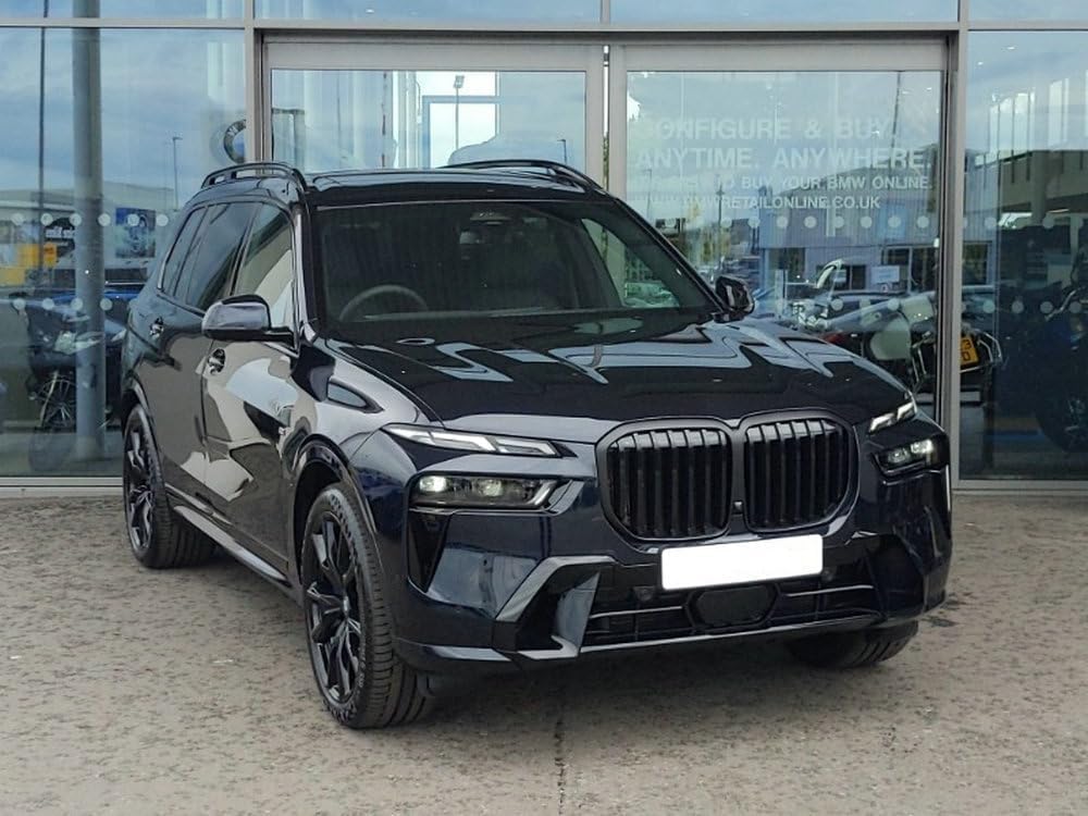 2PCS Side Steps Running Boards Nerf Bars Side Pedals Fits for BMW X7 G07 2019-2025 Aluminum Black US DDP (Black)