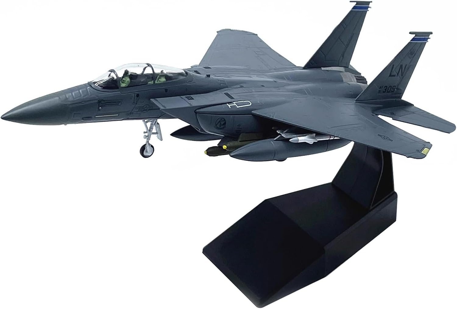 Alloy 1:100 US Air Force Mcdonnell Douglas F-15E Strike Eagle Fighter Model with Display Stand