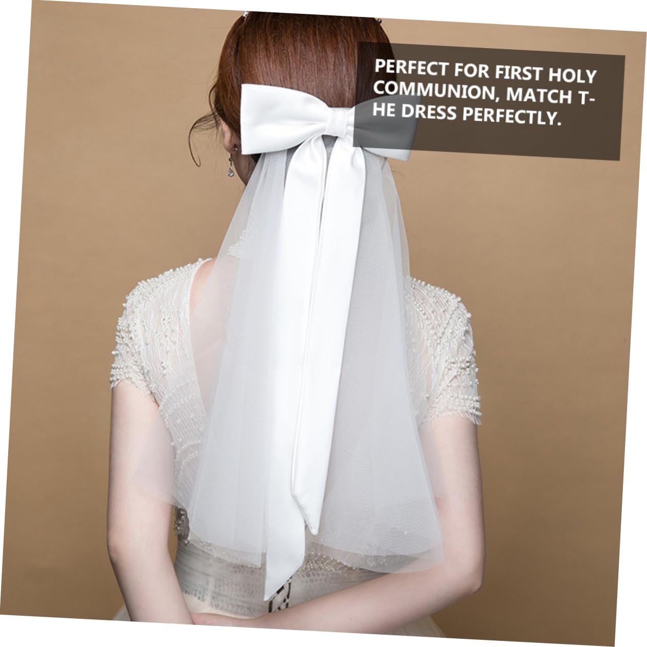 BESPORTBLE 2pcs Women Handmade Bridal Veil Bow Knot Romantic Wedding Accessory Lightweight Mesh Headdress Comb for Brides and Wedding Events