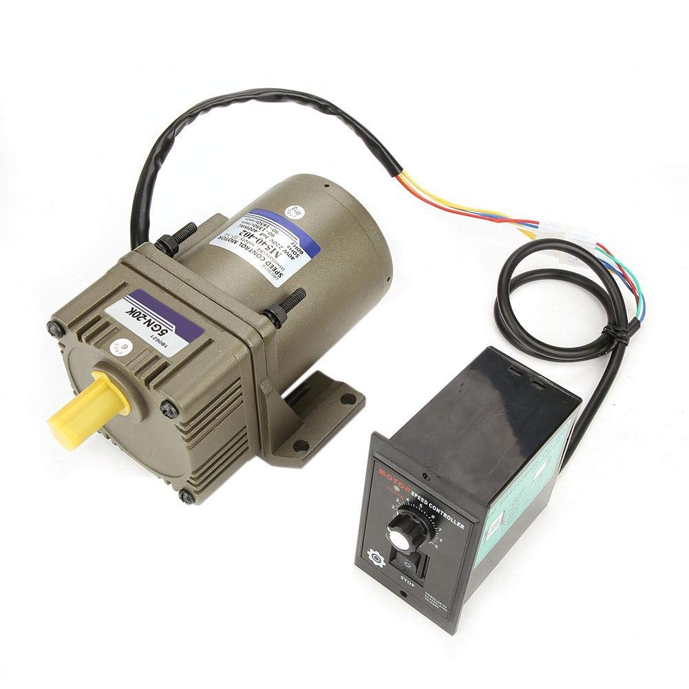 Motorreductor de CA, motor asíncrono de 220 V Monofásico M540-402 Engranaje 90~1650 rpm Motor Motor de velocidad ajustable 40 W 4 polos con gobernador(20K)
