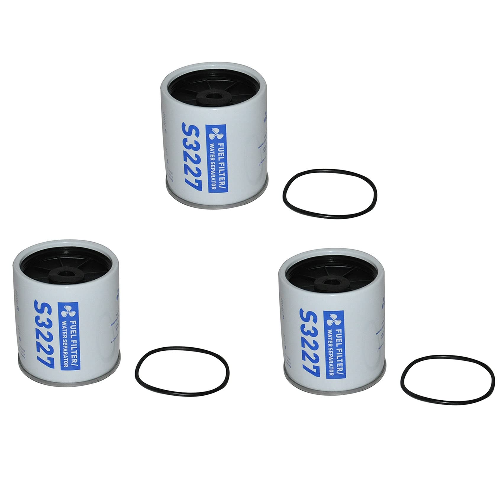 3X S3227 ÉLéments de Filtre à Carburant Marins Extérieurs